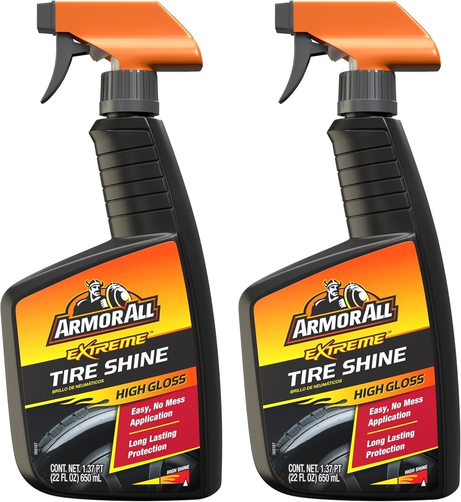 Luxury Tire Shine Spray 2-Pack - One-Step Application for Intense Gloss