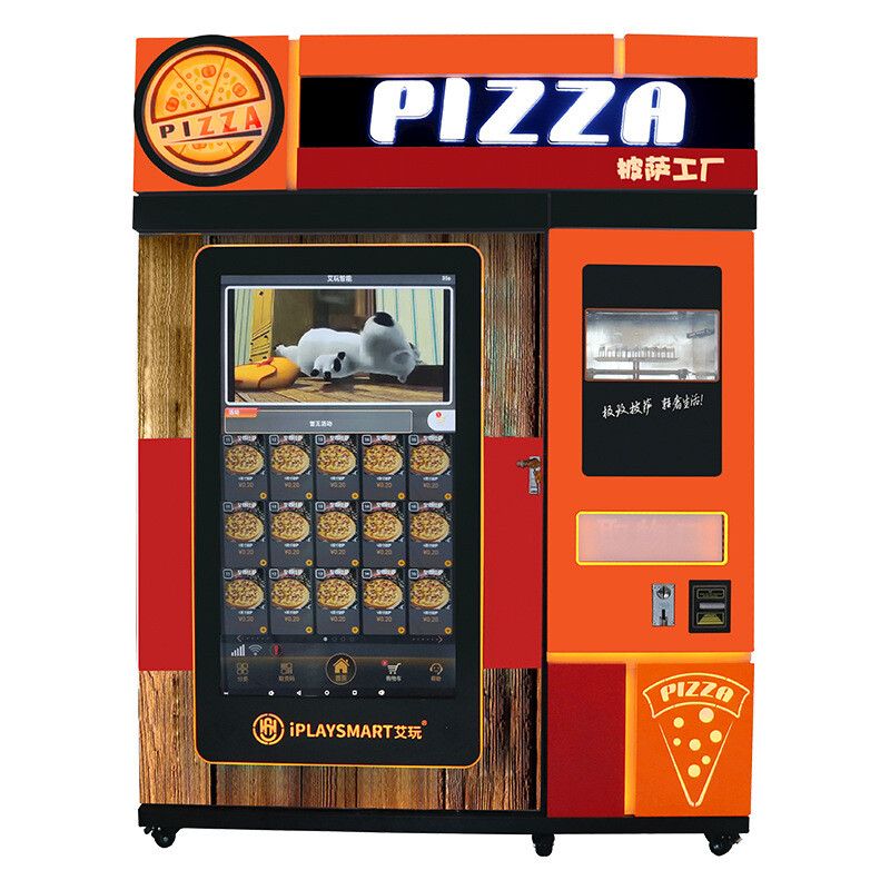 Smart Touch Screen Pizza Vending Machine Commercial Fully Automatic Outdoor
