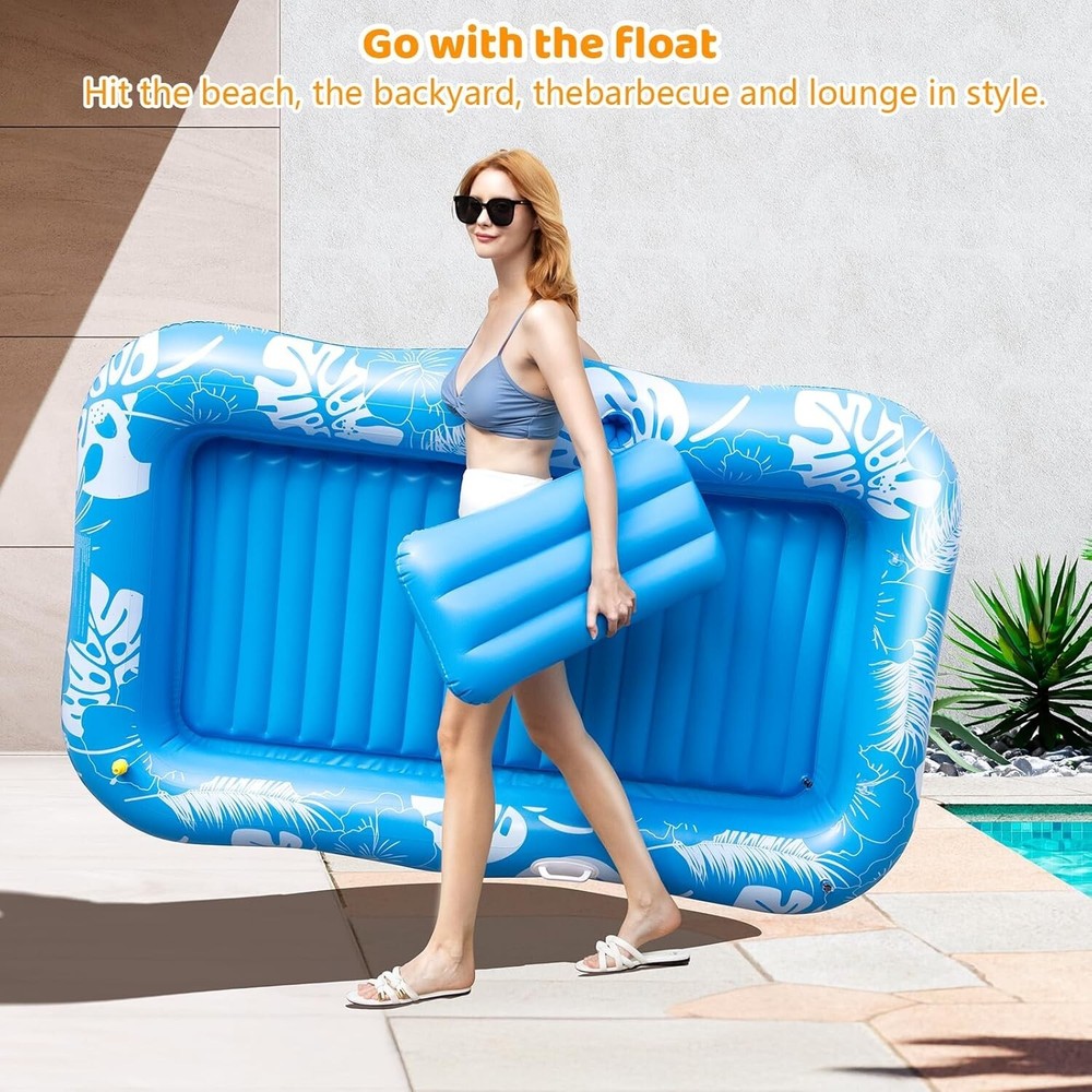 Refreshing Inflatable Tanning Pool Float with Sprinkler - Perfect for Summer Fun