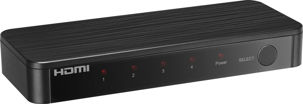 Rocketfish- 4-Input 8K Ultra High Speed HDMI 2.1 Switch - Black