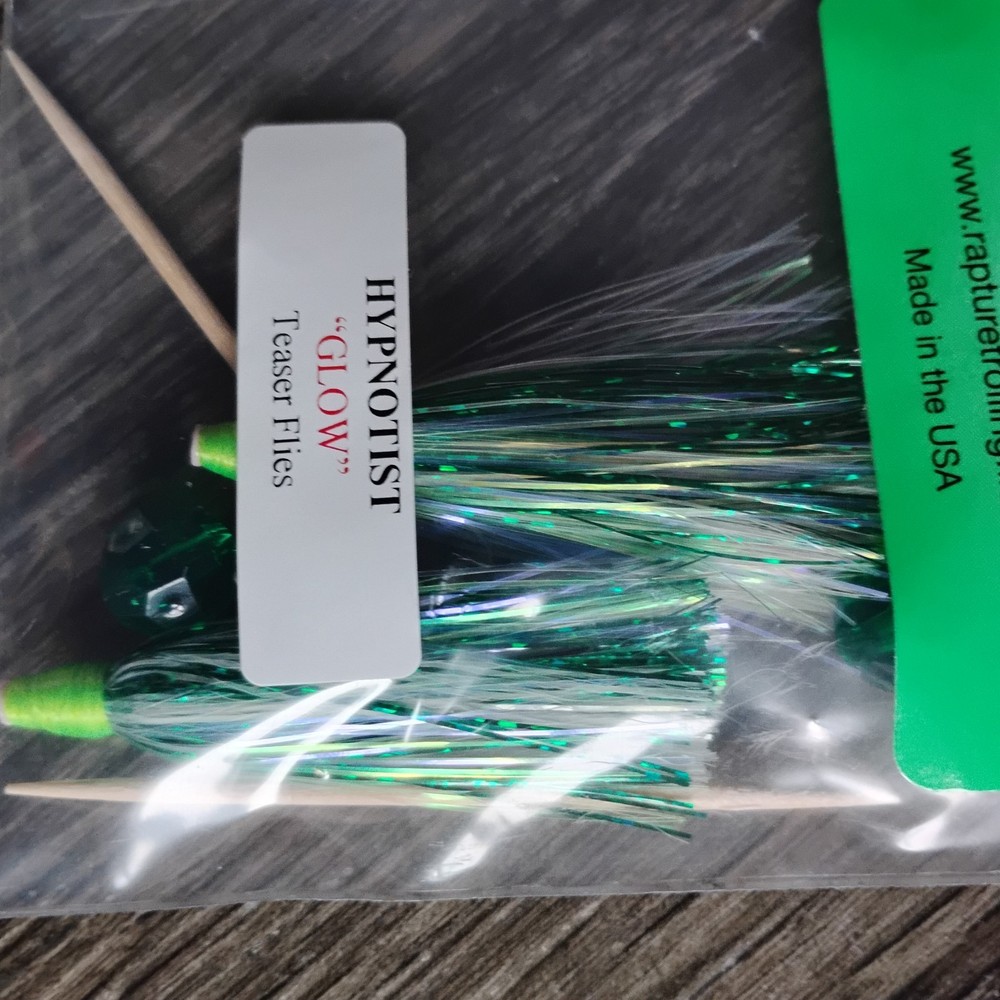 Rapture Trolling Flies Teaser 3-Pack SIL HYPNOTIST Glow TK PKG Standard