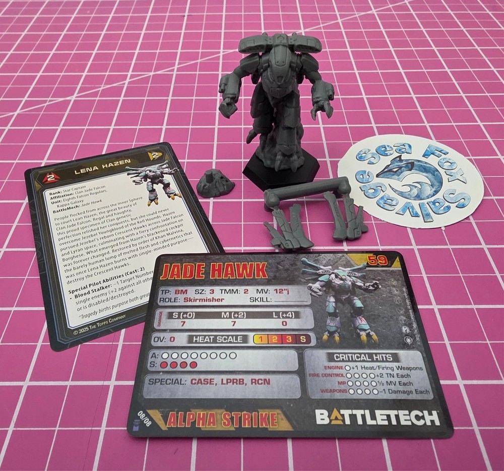 BattleTech JADE HAWK Mech -- 21st CENTAURI LANCERS COMMAND LANCE - Exclusive!