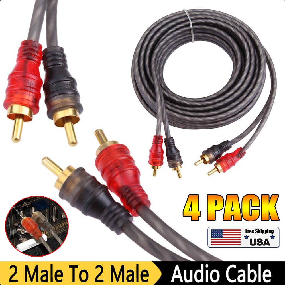 1/4x RCA Audio Cable Twisted-pair with Noise Reduction Interconnection Amplifier