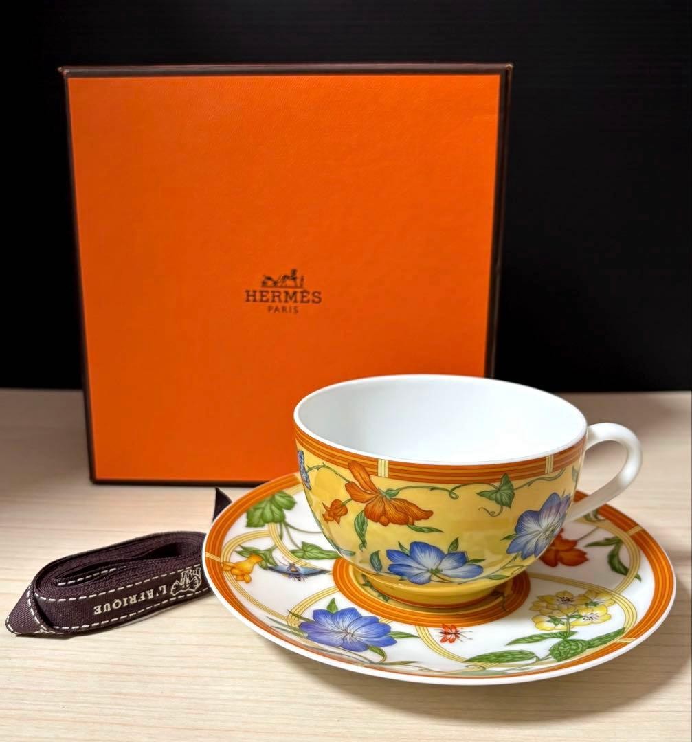 Hermes Siesta Teacup & Saucer Brand New Unused with Original Box Included
