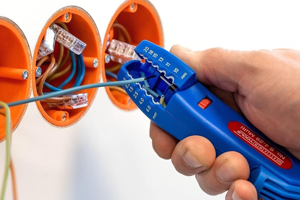 WEICON Cable Stripper No. S 4-28 Multi | Integrated one size, Blue/Red