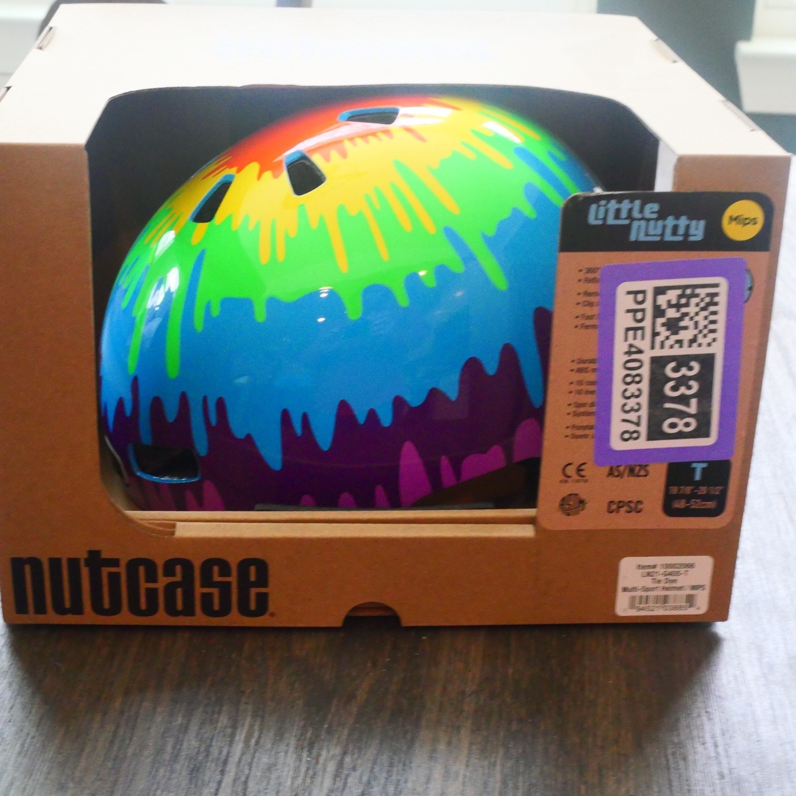 NEW Nutcase Little Nutty Toddler Helmet Bike Skate Tie Dye MIPS 8 7/8" - 20.5"