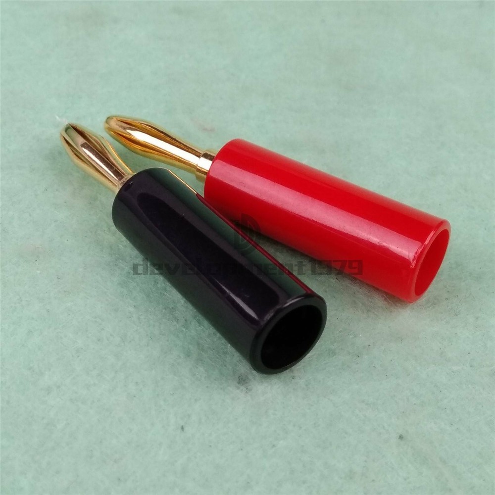 New 2PCS Banana Plug Connector For Amplifier Speaker Audio Cable/Binding Post