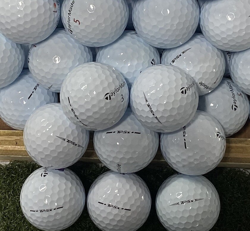 50 Taylormade TP5X 5A Mint Condition Used White Golf Balls AAAAA