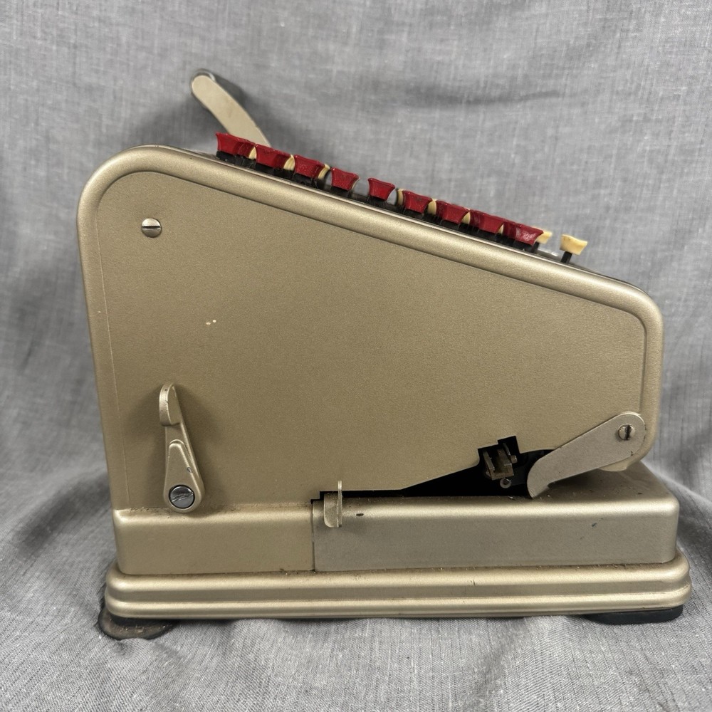 Vintage Paymaster Series 700 Mechanical Adding Machine w/ Cover Display Untested