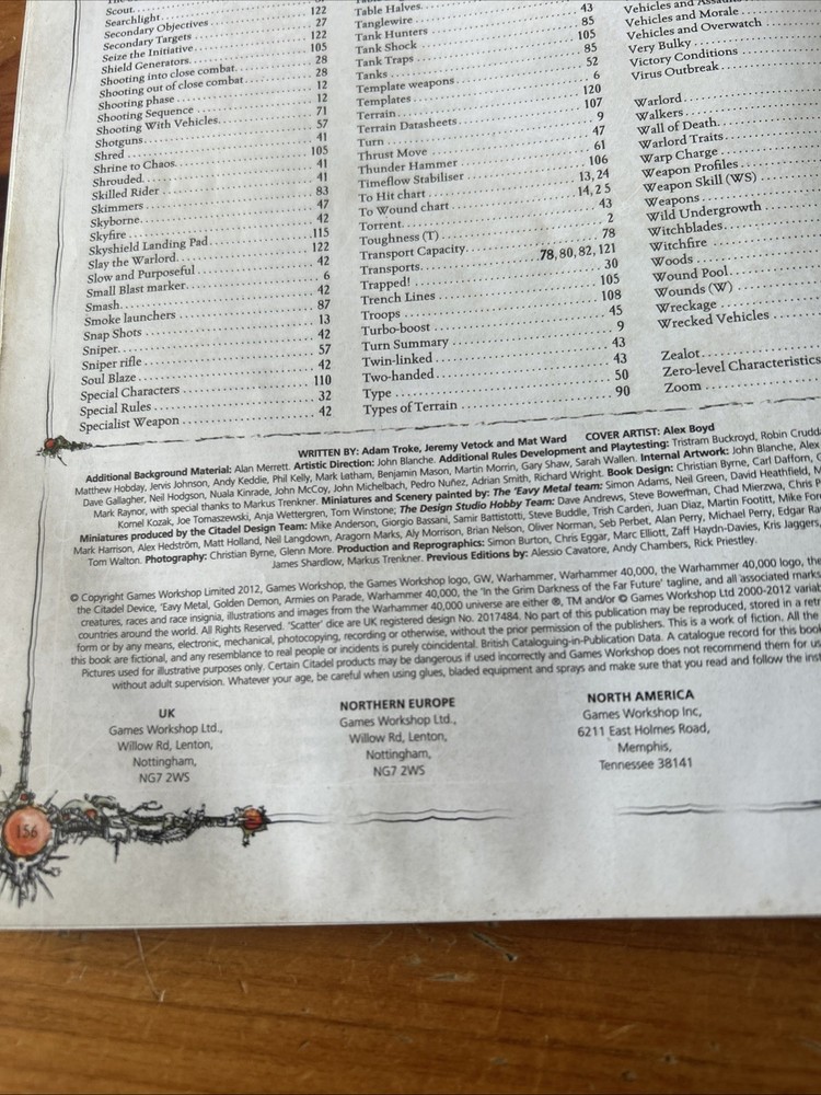 Warhammer 40k Core Rulebook 2012 Softcover Small Guidebook
