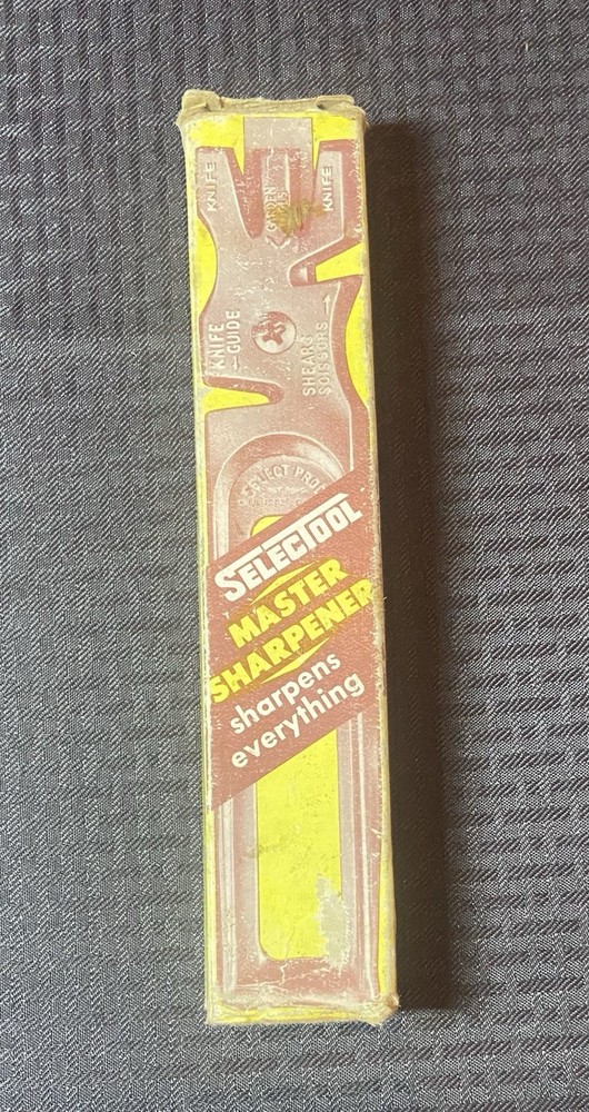 Vintage 1960s Selectool Master Sharpener In Original Box