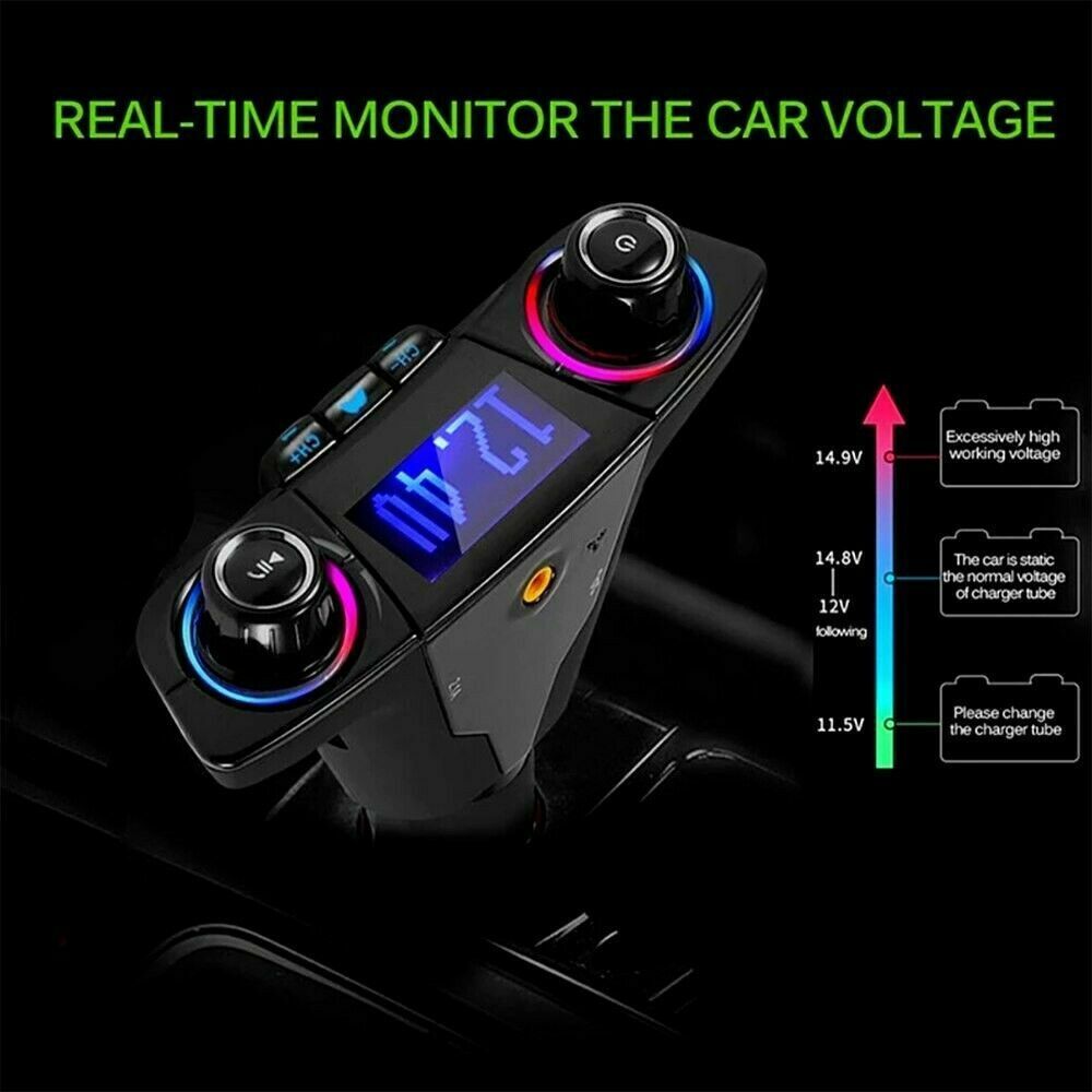 Bluetooth Car FM Transmitter MP3 Player Radio Adapter Kit USB Charger Hands free