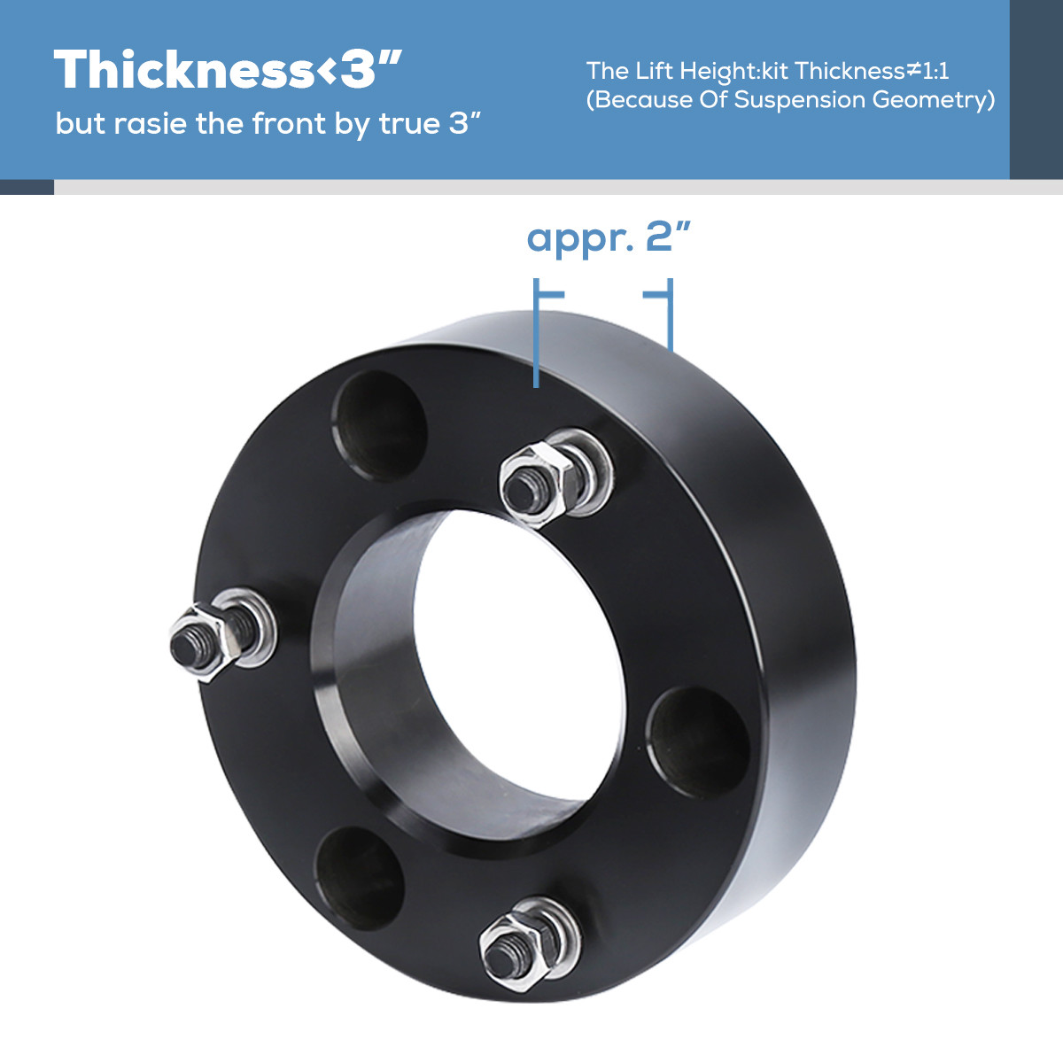 3" Front Leveling Lift Kit 2007-2021 Chevy Silverado GMC Sierra 1500 2WD 4WD