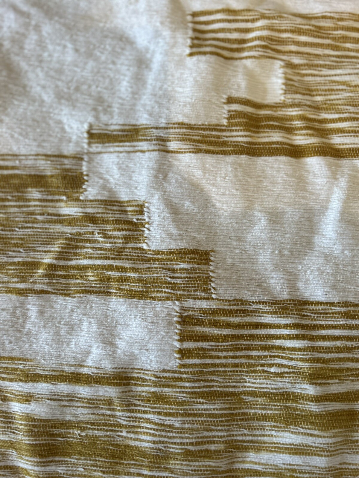 West Elm Cotton Variegated Colorblock Pillow Cover Dark Horseradish 18”x18” OB