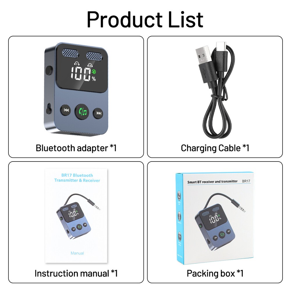 Wireless Bluetooth Integrated Audio Receiver Adapter Car Accessories Universal