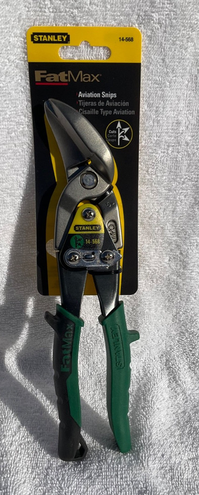 Stanley FATMAX Offset Right Cut Aviation Snips 18 GA