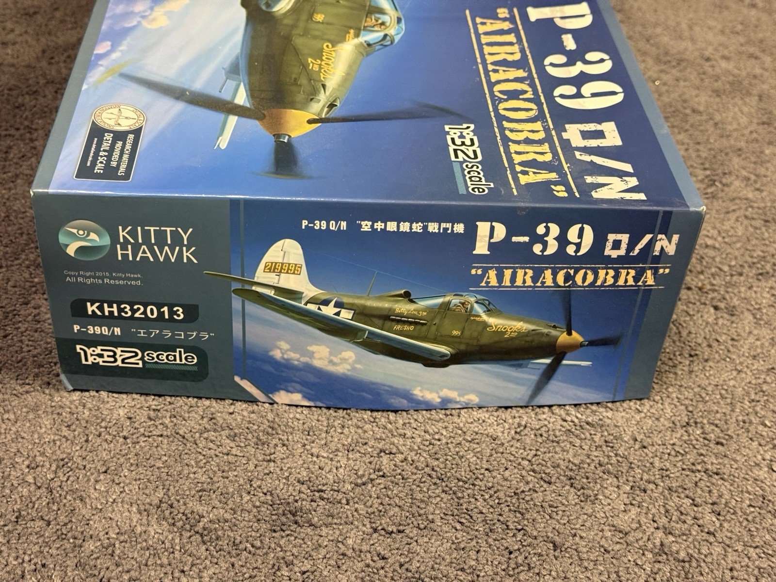 Kitty Hawk 32013 1/32 P-39Q/N Airacobra 1943 Model New Open Box Sealed Parts