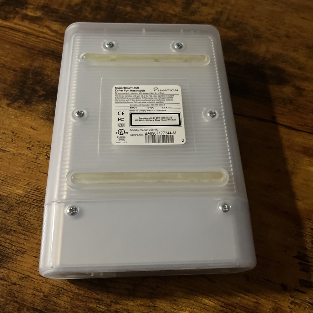 Imation SuperDisk External Drive Super Disk for Mac UNTESTED **READ DESC**