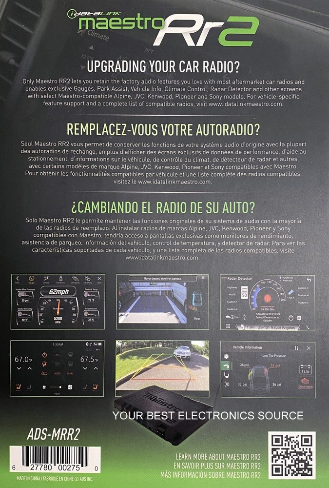 NEW iDatalink / Maestro ADS-MRR2 Car Radio Replacement Interface Module