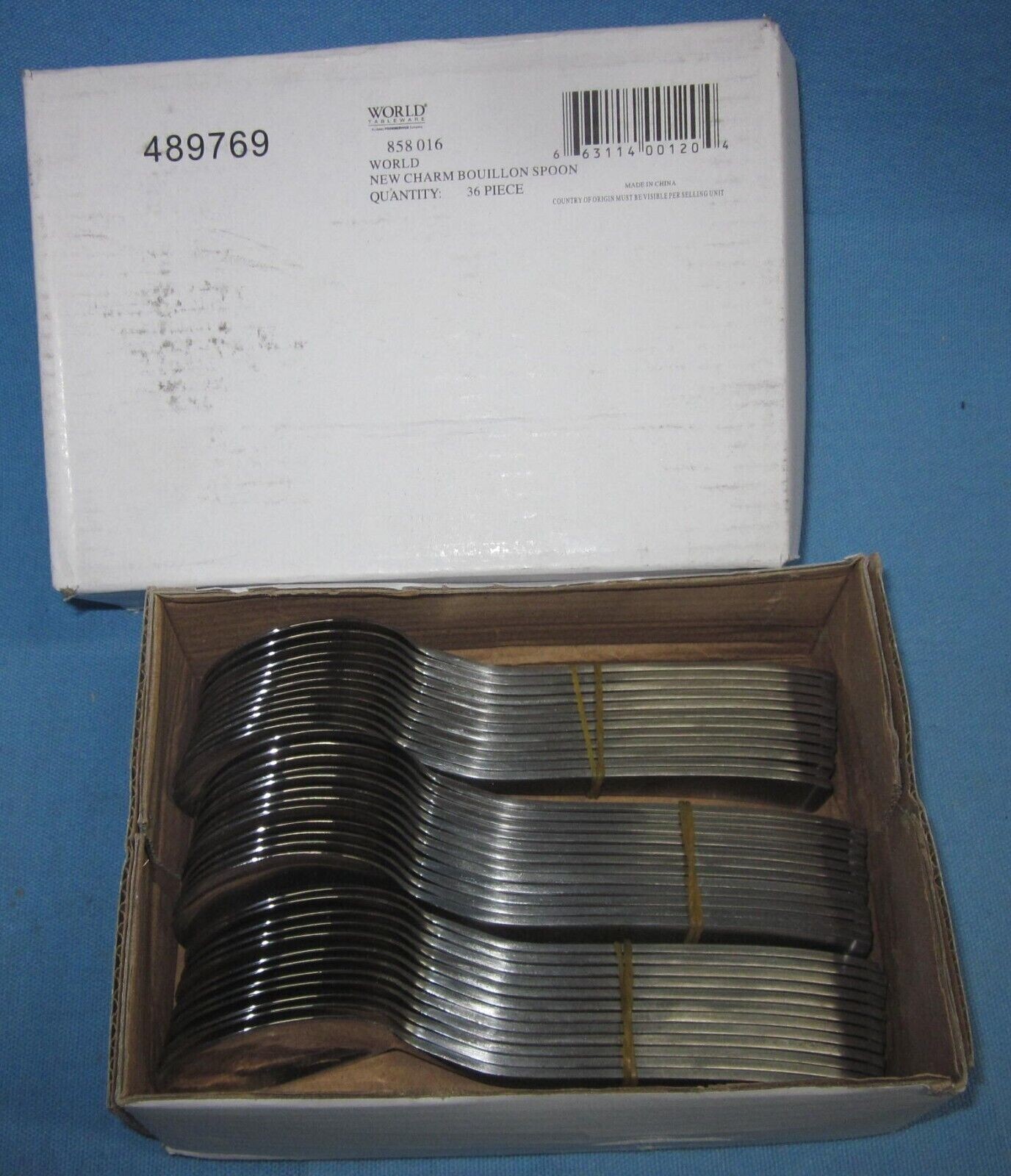 a Box of 36 World Tableware 858016 New Charm Bouillon Spoons