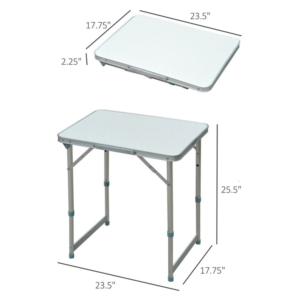 Portable Camping Table Dining Table Silver