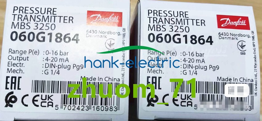 1PC Danfoss pressure sensor MBS3250 060G1864