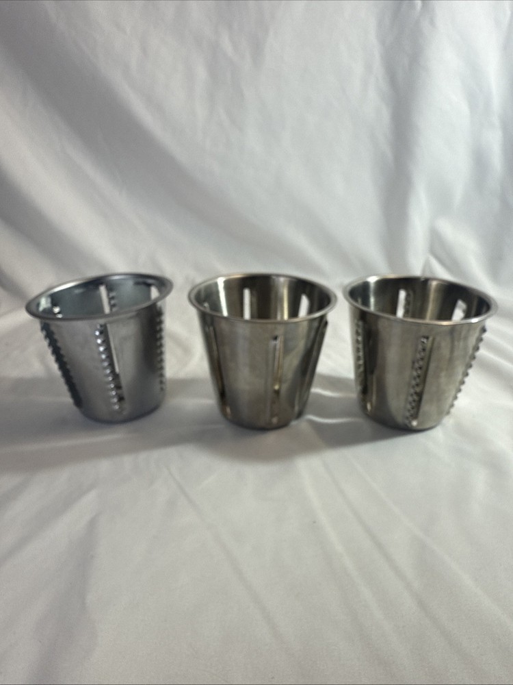 Saladmaster Food Processor Grater Slicer Shredder 3 Replacement Cones