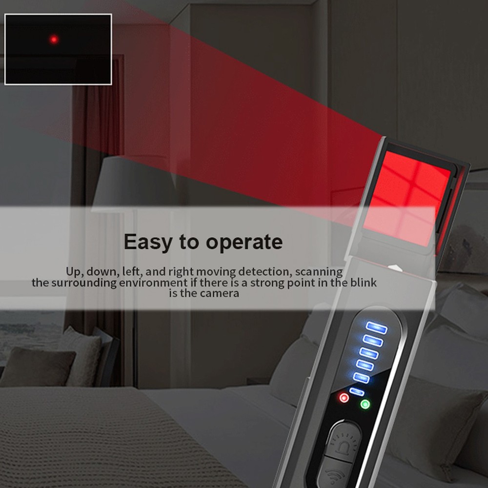 Anti-Spy Camera Wireless RF Detector GSM Bug GPS Tracker Finder Scanner Device @
