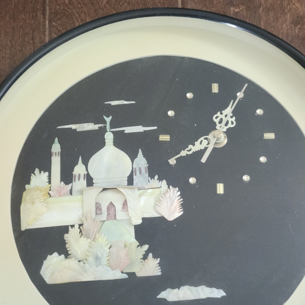 Vintage Mosque Wall Clock - WORKING (NO BACK COVER)