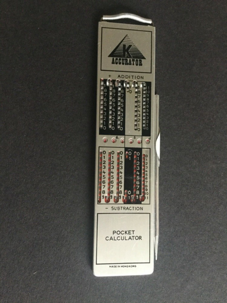 K ACCURATOR. POCKET ADDING MACHINE EXCELLENT CONDITION