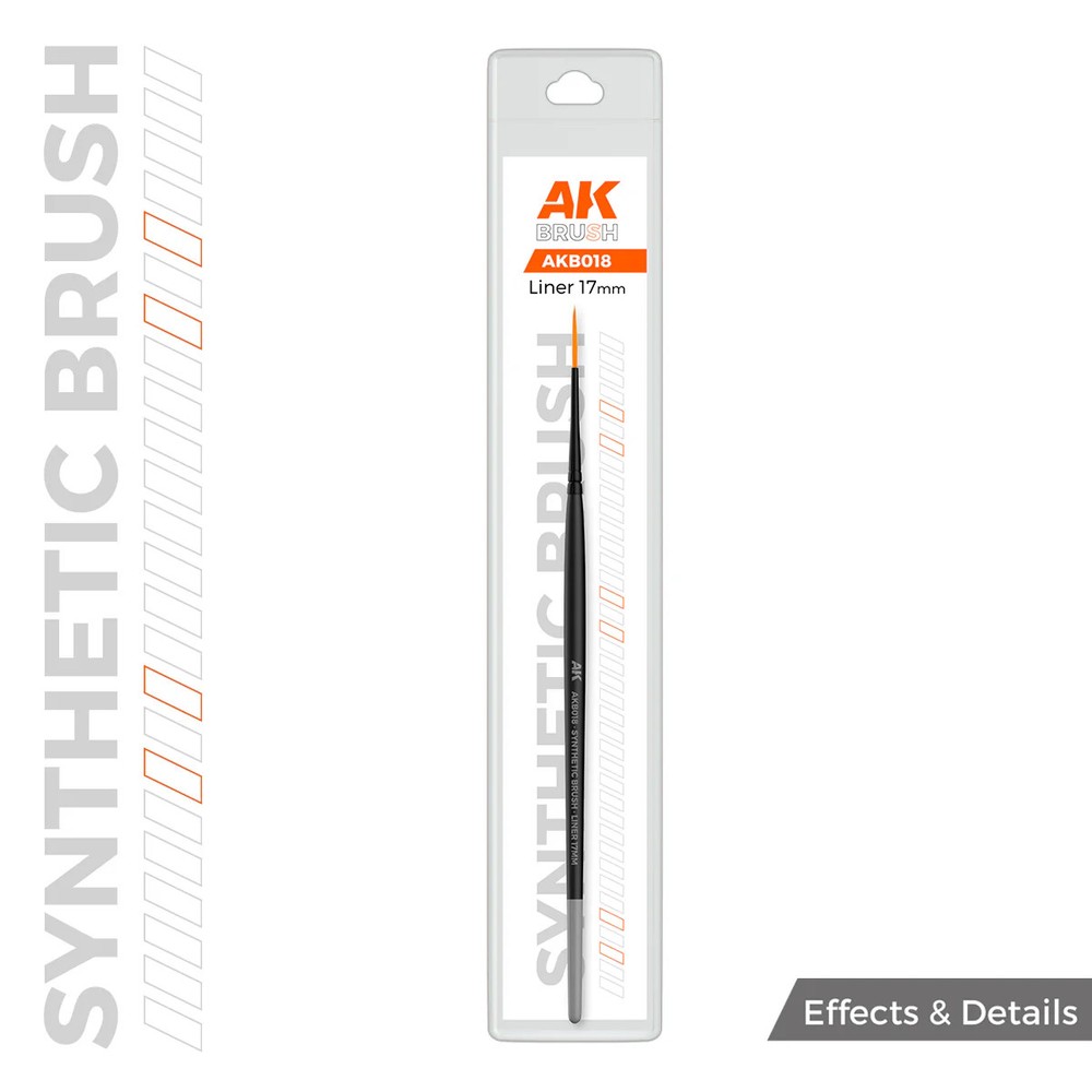 AK Interactive AKB018 Synthetic Brush - Liner 17mm