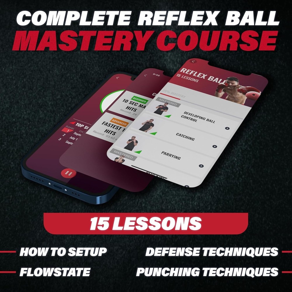 Complete Boxing Reflex Ball Set with App - Improve Speed & Coordination Easily