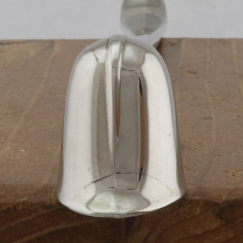 VINTAGE MCM HELMUT SHAPE SILVER CANDLE SNUFFER