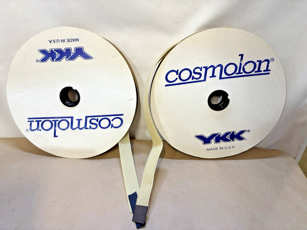 YKK Cosmolon Hook & Loop 50 Yards 1" Width Nylon 1 Spool Hook 1 Spool Loop USA