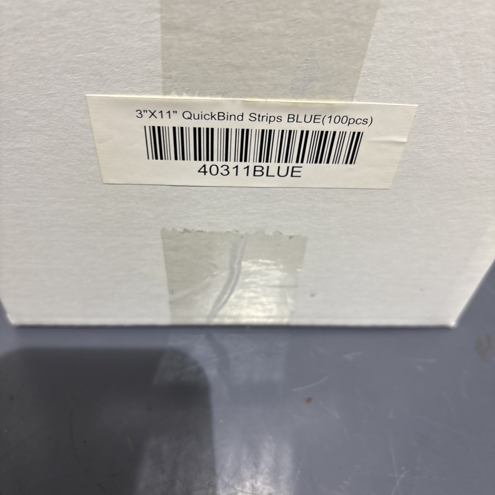 3” X 11” Quick Bind Strips Blue (100 PCS)