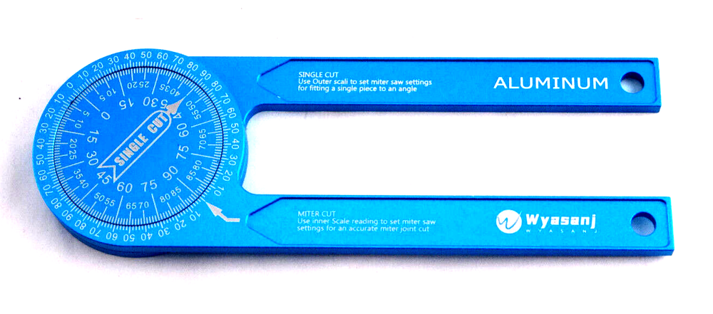 Miter Saw Protractor 7.3" Aluminum Protractor Featuring Precision Laser Engraved