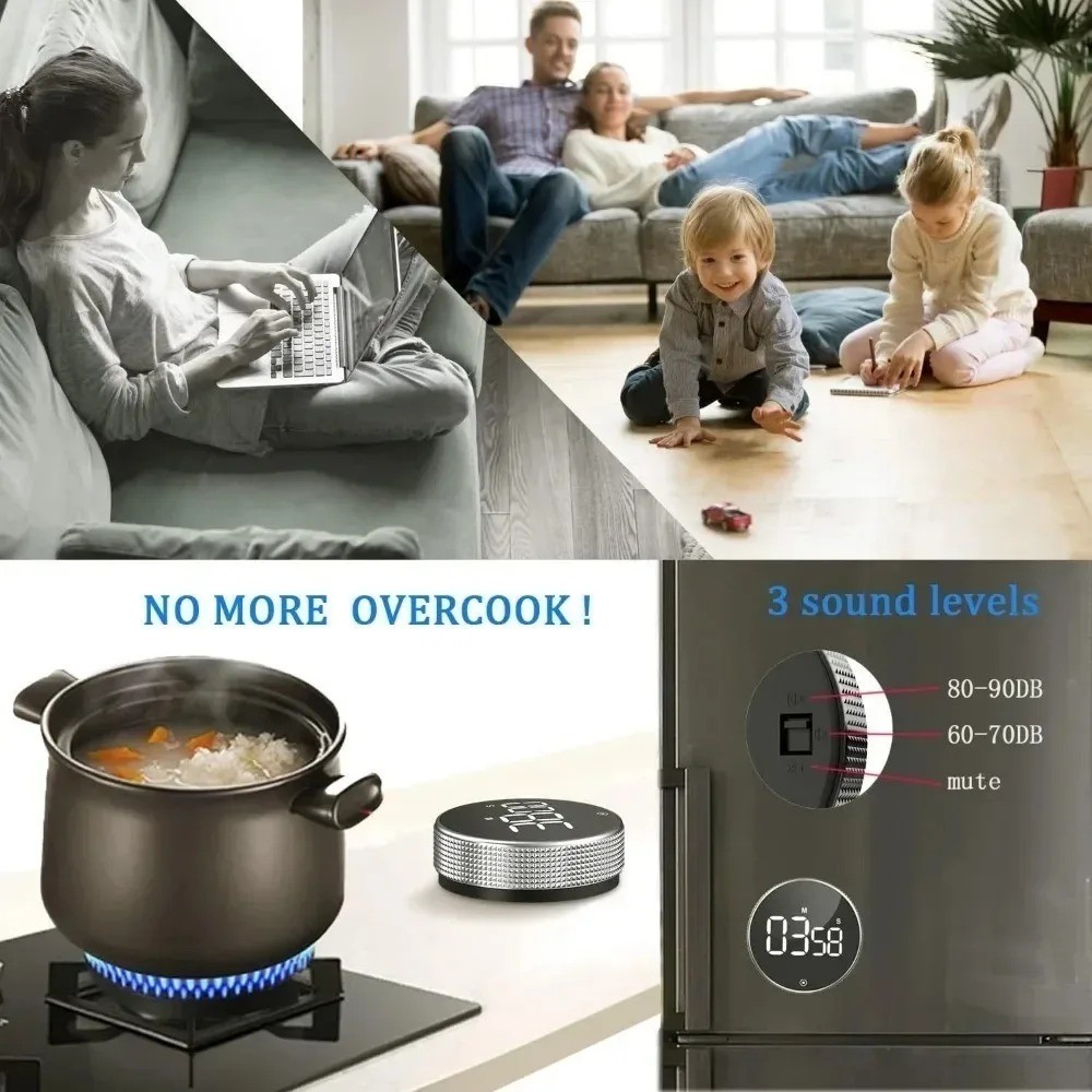 Large LCD Digital Kitchen Cooking Timer Count-Down Up Clock Loud Alarm Magnetic