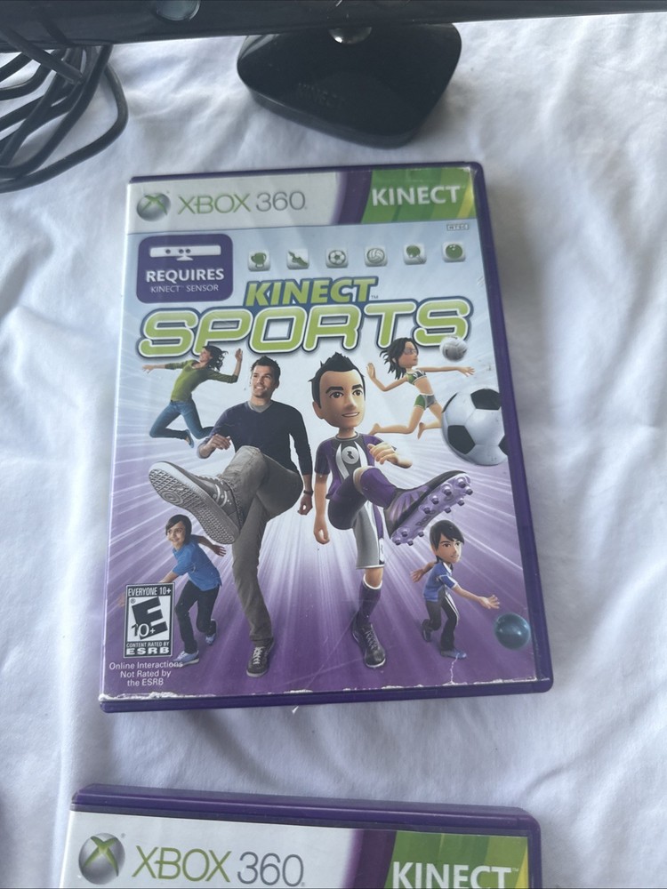 Microsoft Xbox 360 Kinect Connect Motion Sensor Bar W/ 4 Games!