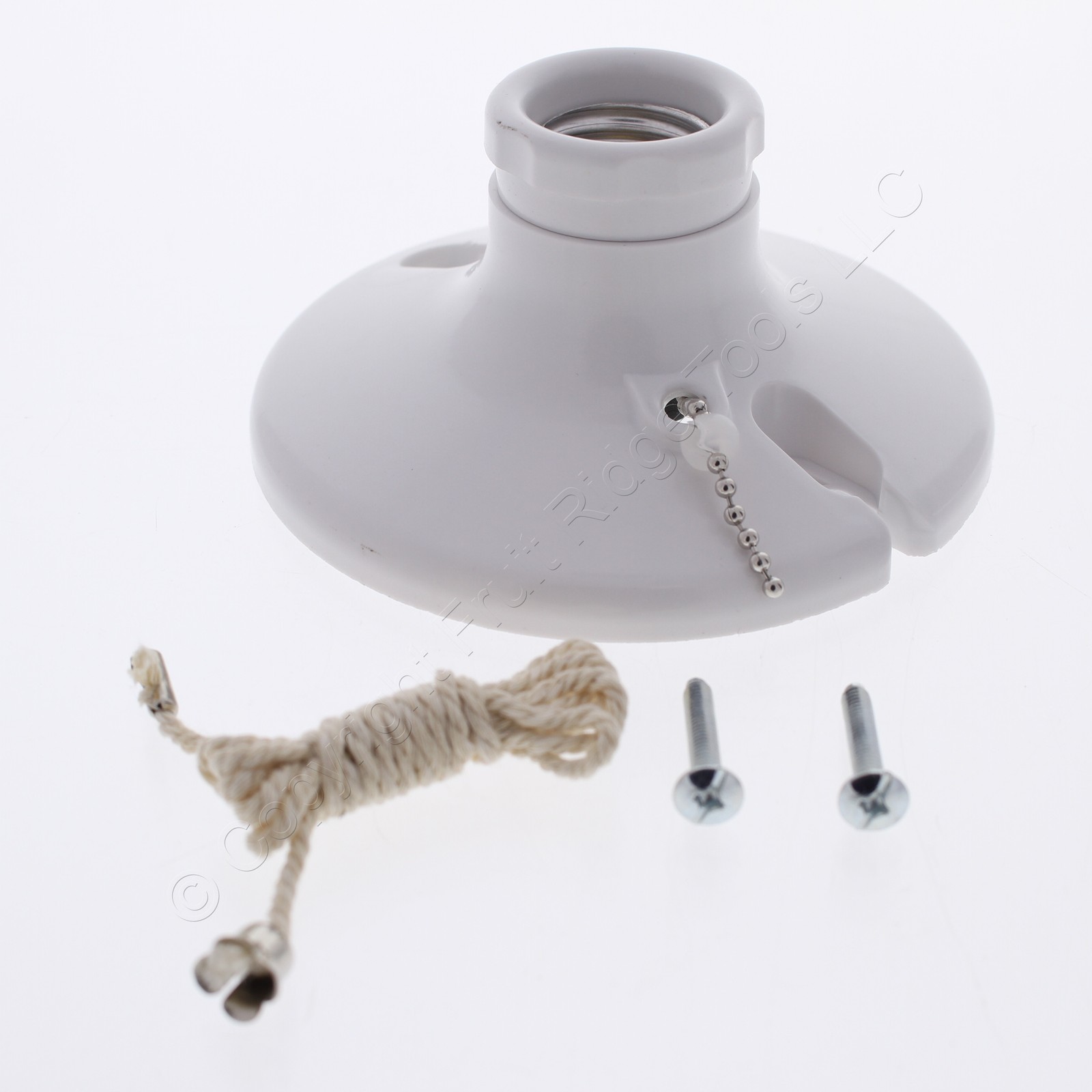 Eaton 2-Piece Keyless Medium Lampholder Push Wire Socket Pull Chain S759W-CD