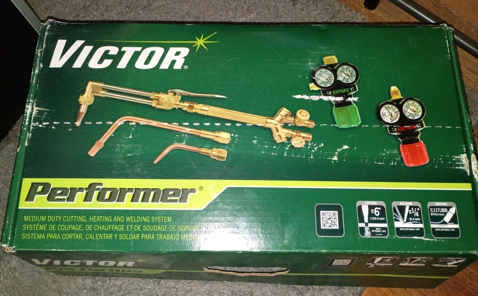 Victor 0384-2045 Performer 540/510 Edge 2.0 Acetylene Cutting Torch Outfit