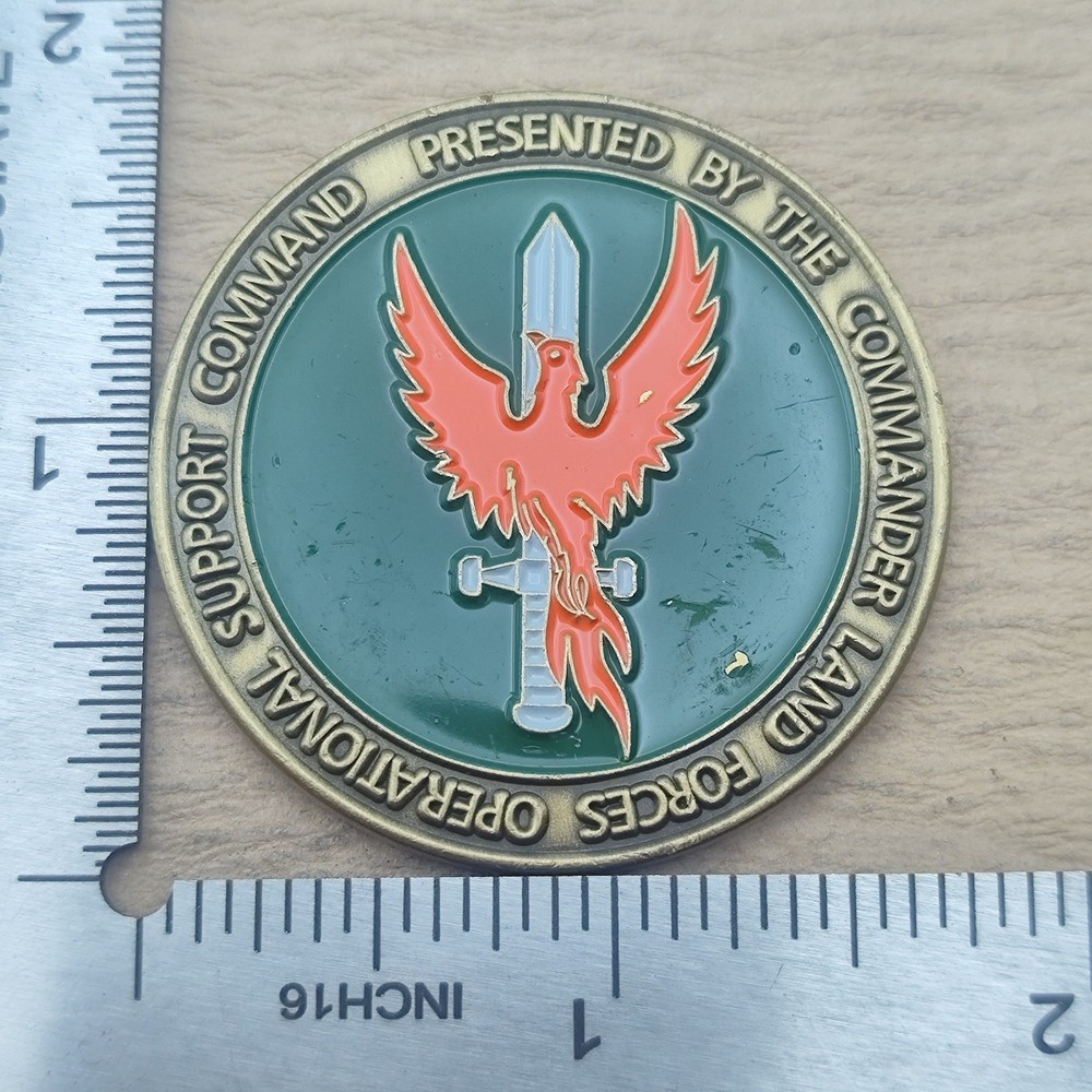 Netherlands Commander Land Forces Operational Support Command Challenge Coin