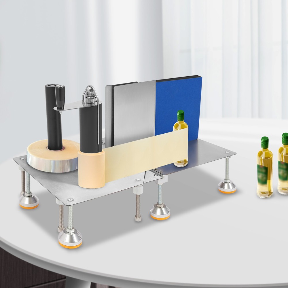 Manual Bottle Label Machine Sticker Peeling Labeling Applicator Square/Polygon