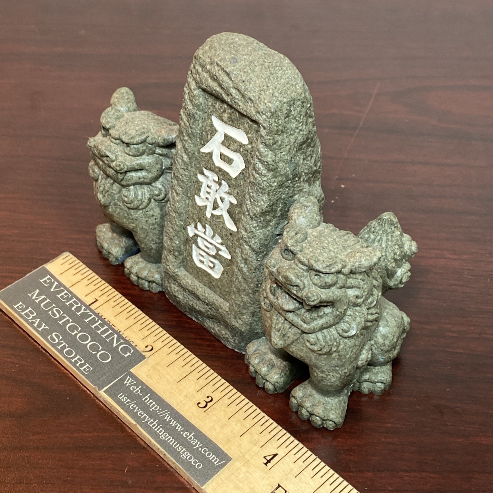 Shisa Ishiganto Lion Dog Statue Traditional Amulet Figure Mini Okinawa Japan