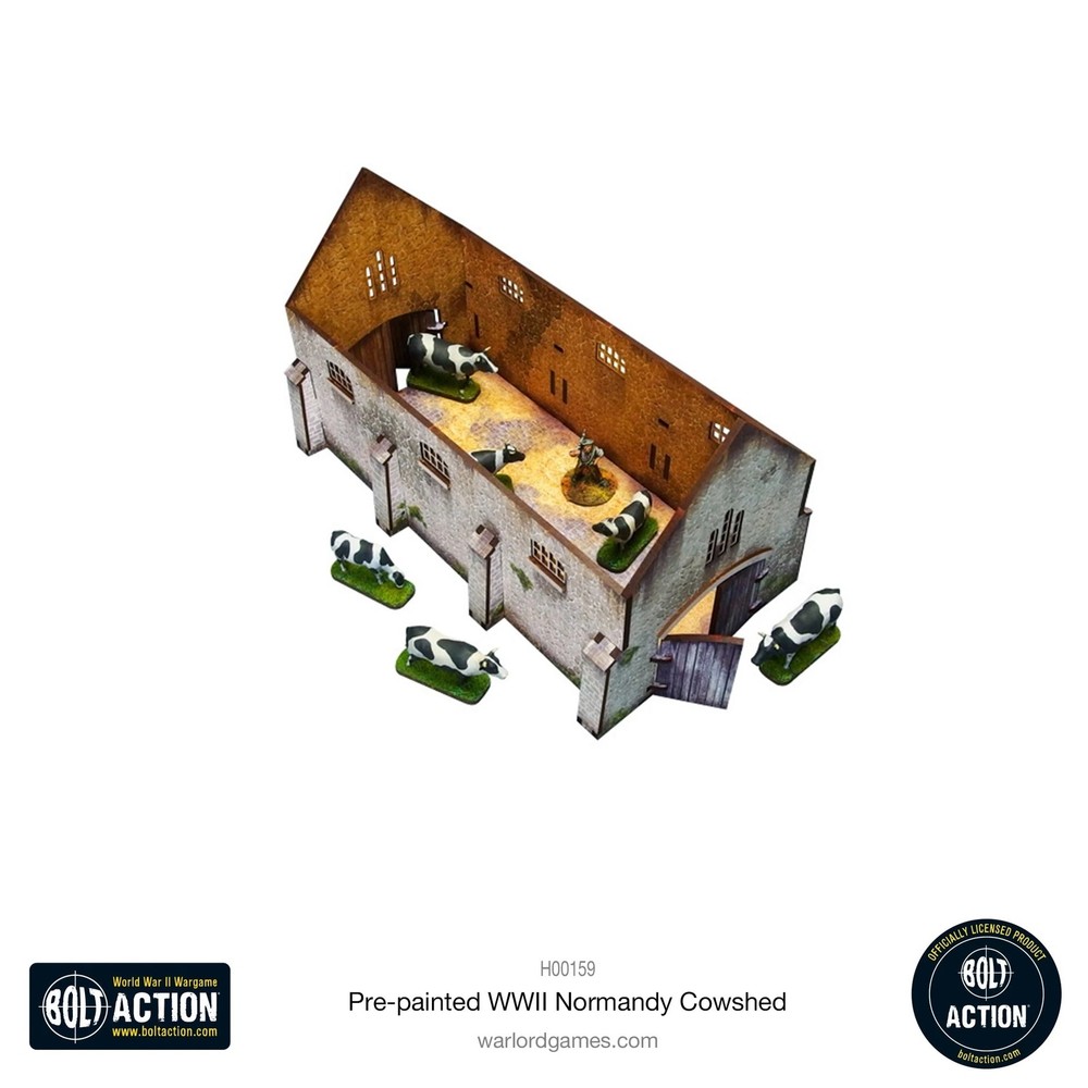 Micro Art Studio: Pre Painted WWII Normandy Cowshed