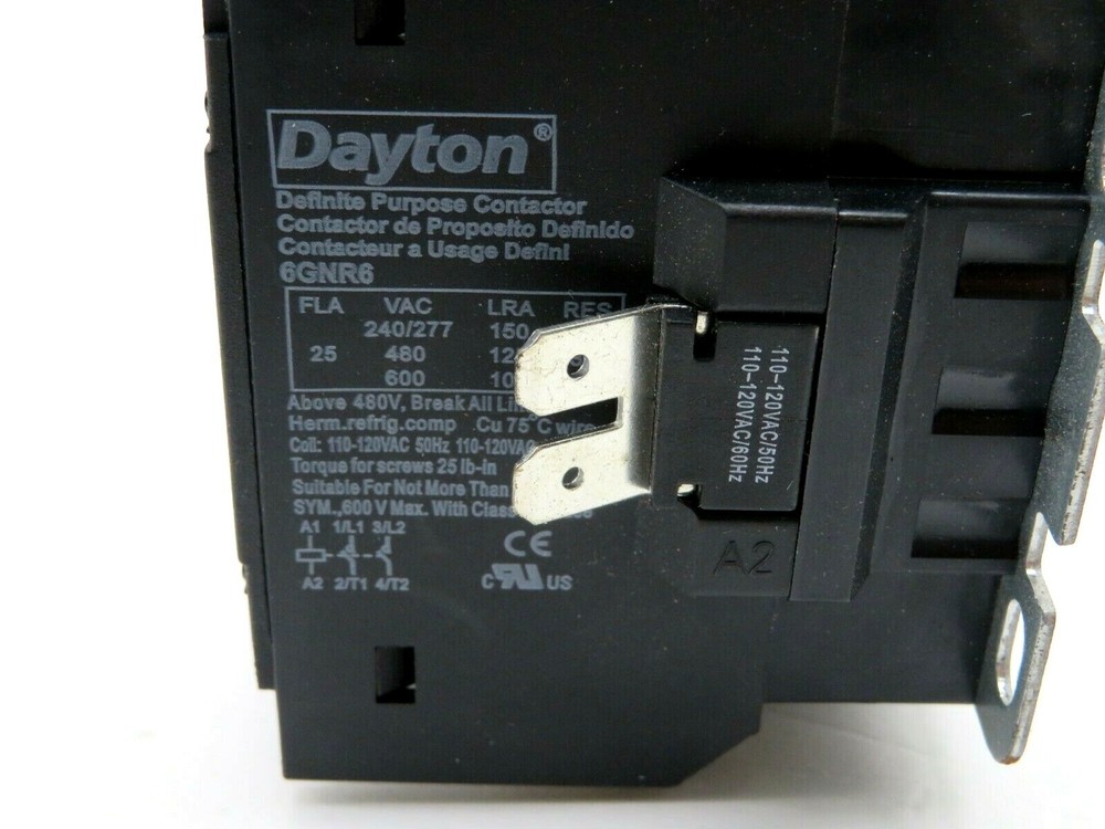 NEW DAYTON 6GNR6 DEFINITE PURPOSE CONTACTOR