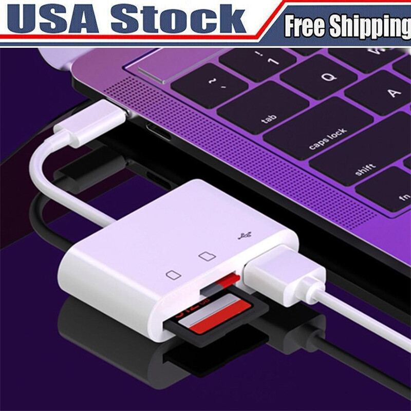 3 in 1 Type C USB OTG Adapter SD/TF Card Reader For Samsung Android MacBook