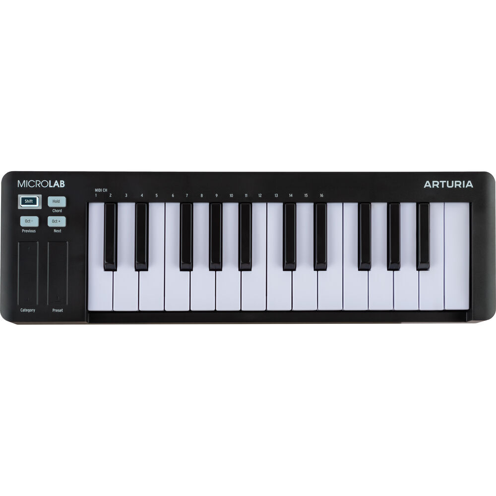Arturia MicroLab mk3 25-Key USB-C MIDI Control Keyboard (Black)