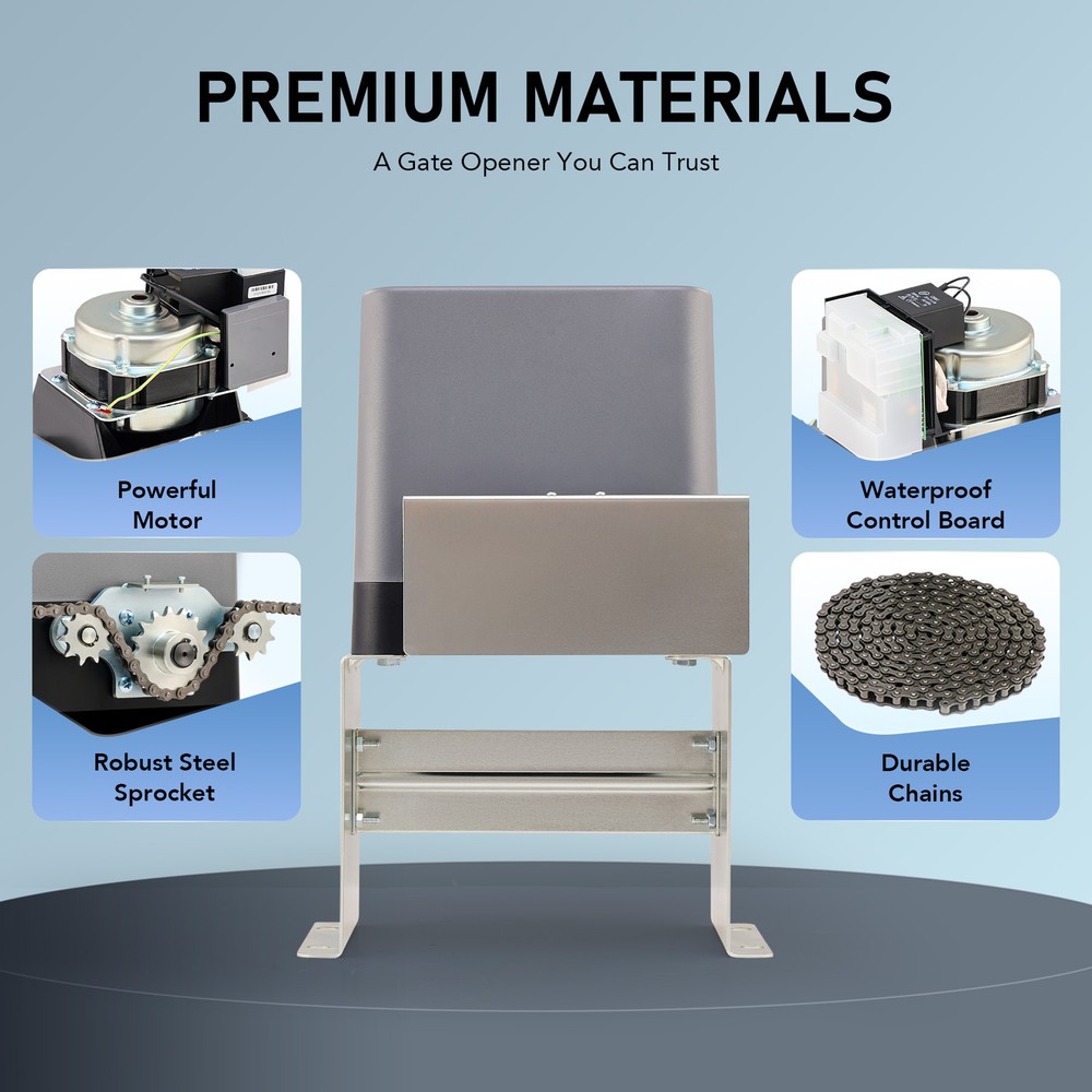 Automatic Gate Opener Operator w/ Remote Control Premium Motor 1400Lb - Used