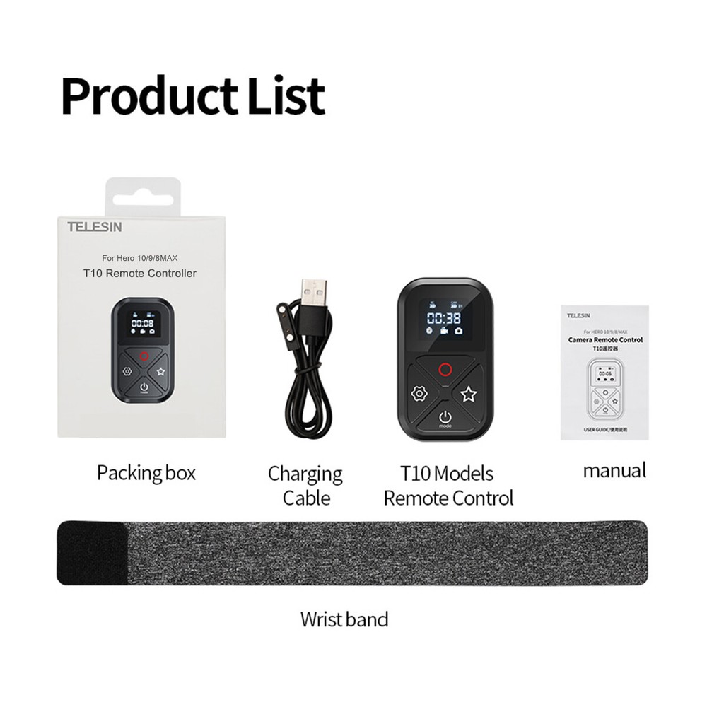 80M Smart Wireless Remote Control Camera Controller for GoPro Hero 11/10/9/8/MAX