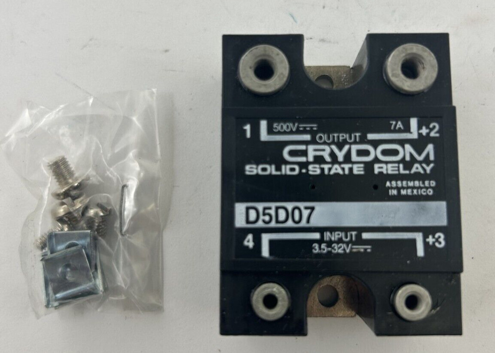 Crydom D5D07 Solid State Relay 3.5-32V DC Control Volt 3-60V DC 7AMP